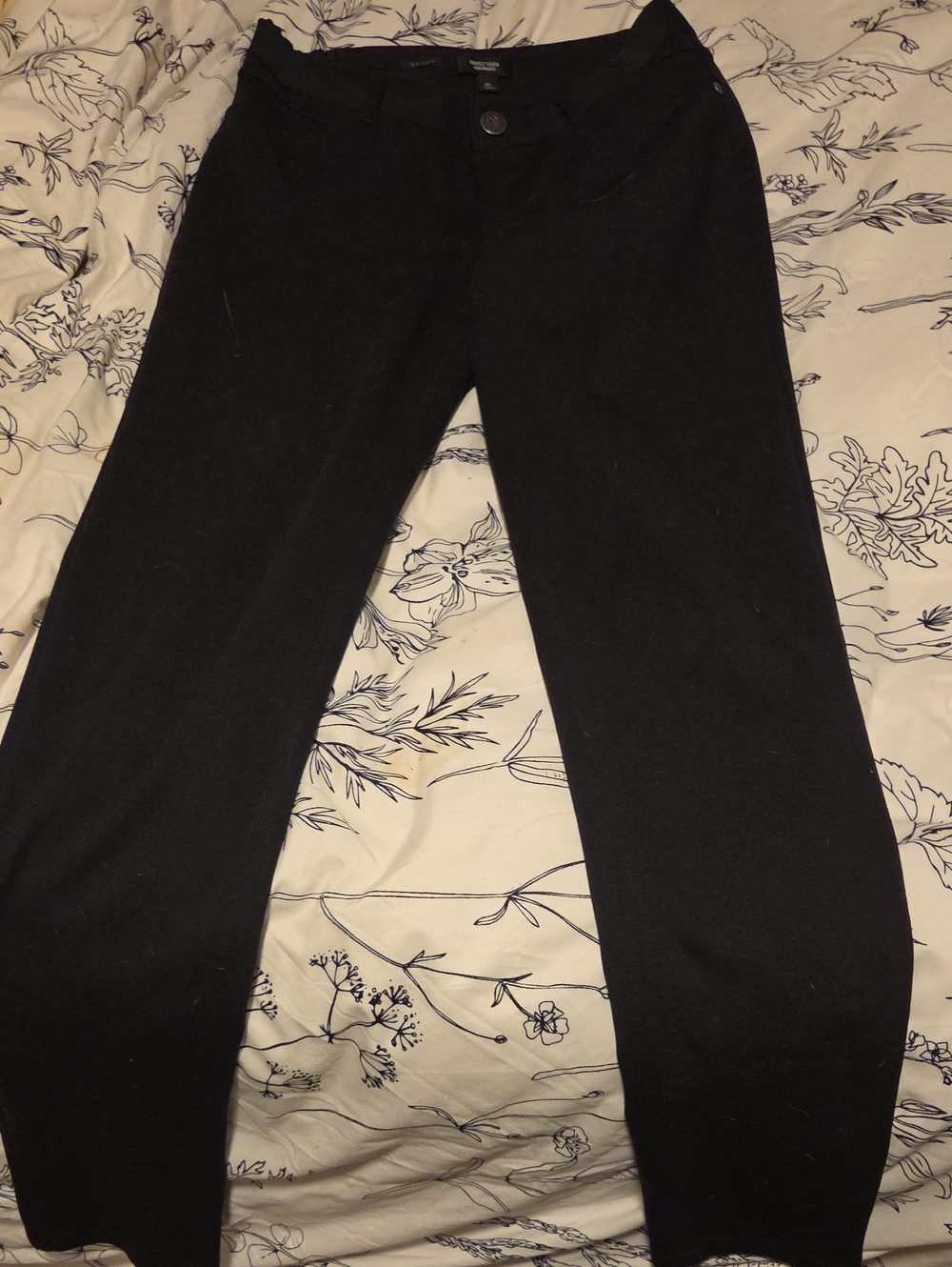 Womens Simply Vera Vera Wang Black Skinny Pants Xs